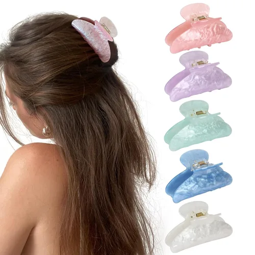 Vista 13 de 10 pinzas para el cabello medianas para cabello grueso/fino, agarre fuerte, antideslizante, pinza de mandíbula para el cabello, accesorios