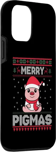 Vista 3 de Funda para iPhone 12 mini Merry Pigmas Funny Pig Christmas Santa Pig Christmas Farmer Case