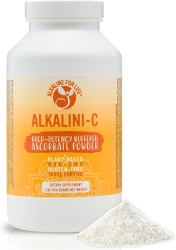 Vista 9 de Polvo de vitamina C alcalini-C, potente polvo de vitamina C de L-ascorbato natural, sin maíz sin OMG, vitamina C tamponada para una mayor absorción