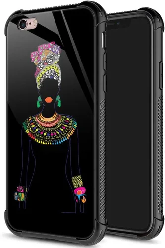 Vista 12 de ZHEGAILIAN Funda para iPhone 6/6S, protección de grado militar, esquinas a prueba de golpes, funda antiarañazos para iPhone 6/6S, pavo real