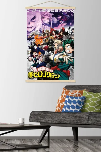Vista 2 de Trends International My Hero Academia: Season 6 - Póster de pared de arte clave, 22.37 x 34.00 pulgadas, paquete de impresión premium y colgador