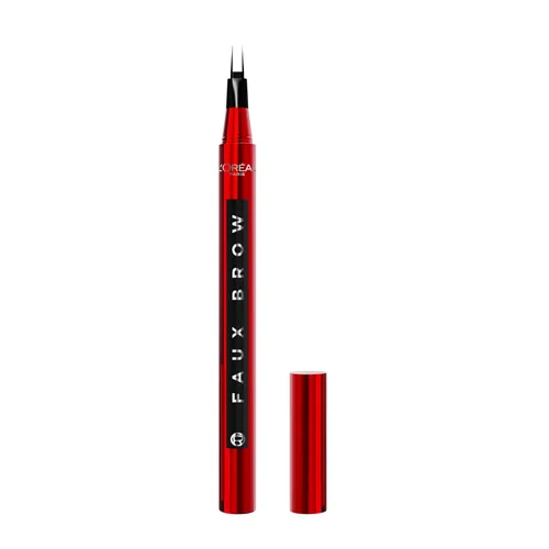 Vista 15 de L'Oréal Paris Faux Brow, Lápiz para cejas de aspecto capilar, con punta de doble cepillo, maquillaje de cejas rápido y preciso, castaño oscuro, 0.04