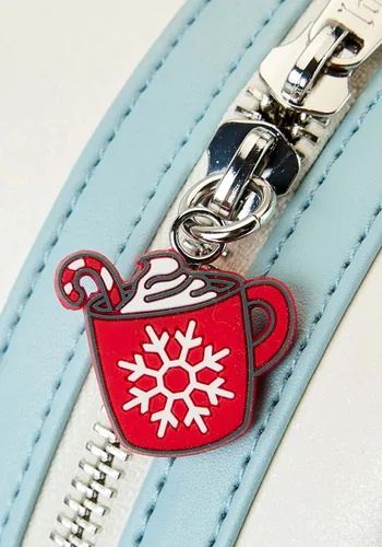 Vista 9 de Loungefly Disney Stitch Holiday Snow Angel - Mini mochila con purpurina, Blanco, Mini mochila