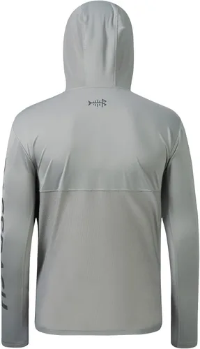 Vista 2 de BASSDASH UPF 50+ - Sudadera con capucha para hombre, protección solar UV, manga larga, rendimiento