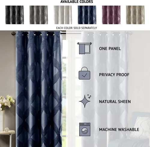 Vista 5 de Sun Smart Bentley - Cortinas opacas para ventana, 1 panel, 50 x 84 pulgadas, color carbón