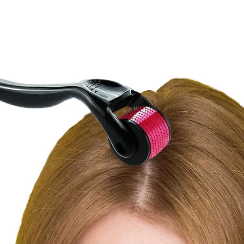 Vista 2 de Derma Roller 540 agujas de titanio Rodillo Derma para barba para hombres y mujeres