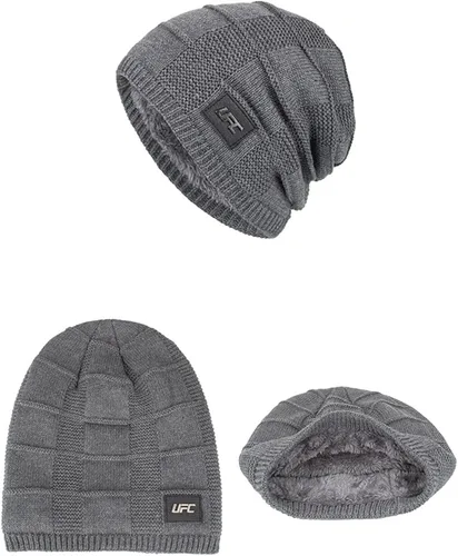 Vista 5 de Tillonetiy Mens Beanie Hat Winter Hat - Casual Knit Skull Hat Warm Thick Fleece Socks Hat Womens Beanie Hat