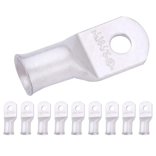 Vista 125 de SELTERM 5 piezas terminales de cable de cobre estañado 1/0 AWG perno de 1/2", extremos de cable de batería, terminales de anillo, conectores