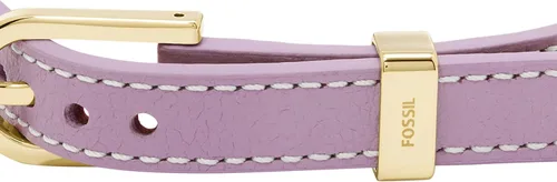 Vista 2 de Fossil - Pulsera de acero inoxidable y cuero genuino para mujer