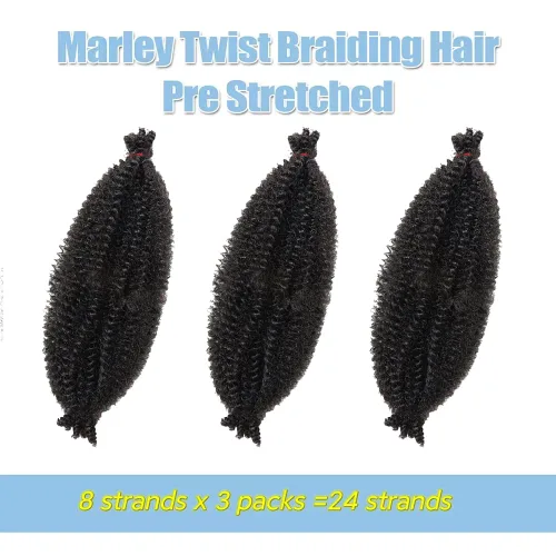 Vista 8 de Cabello para trenzar de 10 pulgadas para locs suaves sintéticos, trenzas de ganchillo Passion Spring Cuban Twist Hair Butterfly Loc Marley Twist