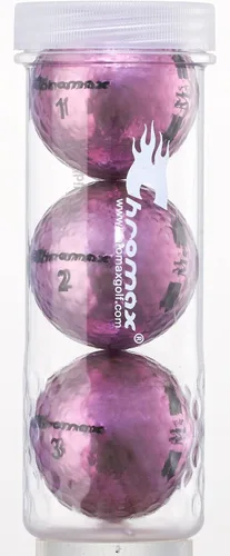Vista 6 de Chromax Pelotas de golf metálicas de colores M5 (paquete de 3 tubos)