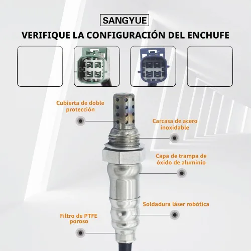 Vista 3 de Sensor de Oxígeno 2X 2005-2012 para Nissan Xterra, Frontier, Pathfinder 4.0L, Izquierda+Derecha, Downstream