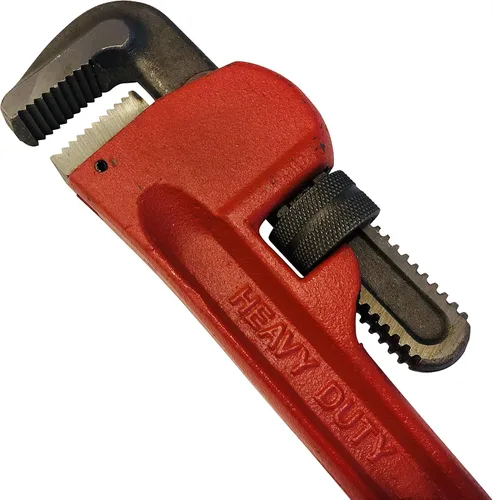 Vista 3 de H.D. Llave de tubo de acero recta (8" largo)
