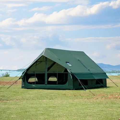 Vista 11 de Inflatable Camping Tent with Hand Pump Waterproof Outdoor Blow up Tent 2-8 Person Oxford 4 Season Glamping Air Tent Cabin House with Mesh Windows &