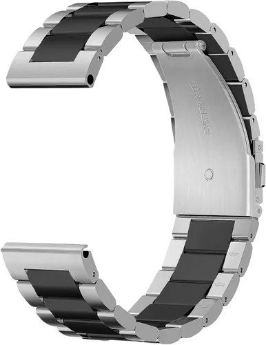 Vista 2 de QUNDAXI Correa de reloj de 0.551in, 0.630in, 0.709in, 0.787in, 0.866in, 0.945in, acero inoxidable, metal de liberación rápida para hombres y mujeres