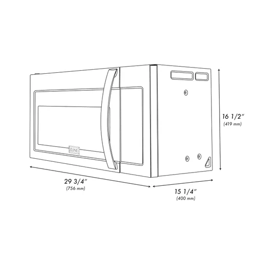 Vista 9 de ZLINE - Horno microondas de convección en acero inoxidable negro con mango moderno y sensor de cocción