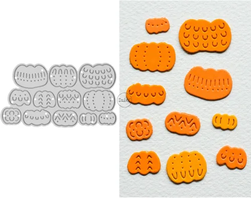 Vista 34 de DzIxY Juego de troqueles de metal fantasma de calabazas de Halloween para hacer tarjetas, juegos de troqueles de papel para grabar, plantillas
