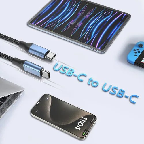 Vista 4 de Cable corto C a C de 6 pulgadas, paquete de 3 cables de carga rápida USBC de carga rápida para iPhone 16, cargador corto de automóvil, cable USB C a