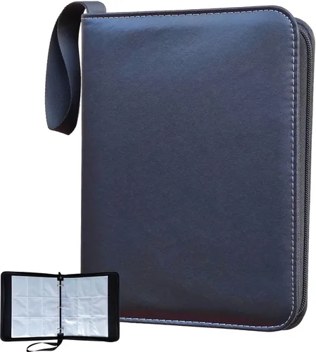 Vista 12 de Carpeta de tarjetas de béisbol Álbumes de tarjetas comerciales: Se adapta a 400 tarjetas con 50 fundas extraíbles Juego deportivo Soporte protector