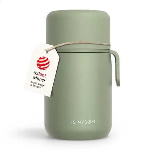 Vista 18 de LARS NYSØM Tarro de alimentos con aislamiento al vacío de acero inoxidable - Olla de almuerzo y frasco de almuerzo a prueba de fugas para alimentos