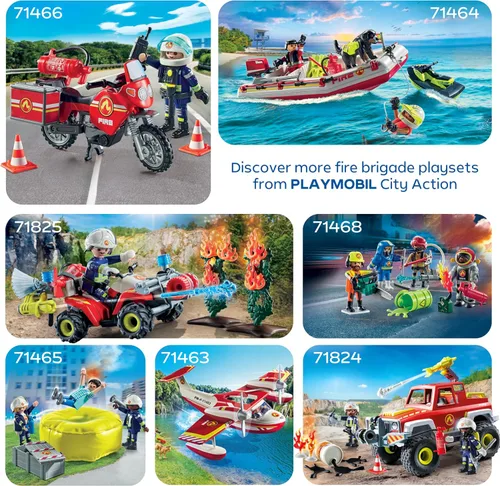 Vista 6 de Playmobil Camión de bomberos con accesorios y 2 figuras