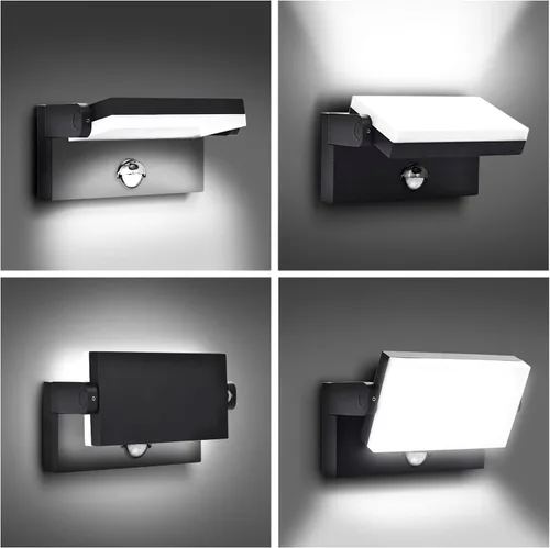Vista 4 de luces al aire libre de la pared de 40W LED, luz de inundación giratoria del panel 360°, 5000K