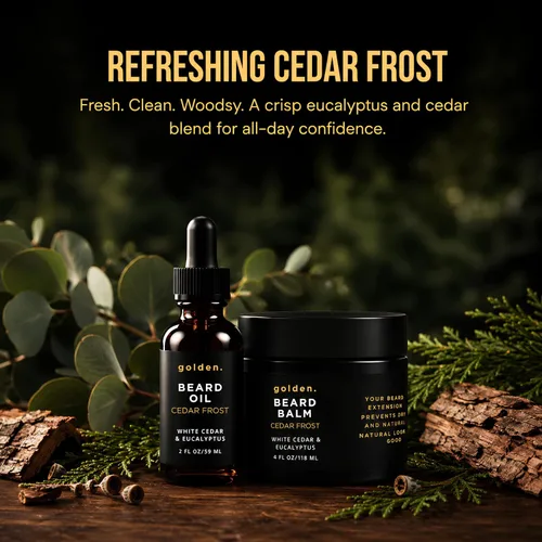 Vista 8 de Golden Grooming - Bálsamo para barba – Domina los flaways y promueve un crecimiento más grueso, cera de peinado natural con manteca de karité
