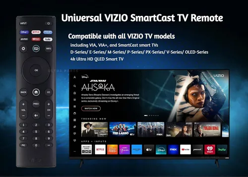 Vista 3 de Mando a distancia de repuesto OEM XRT140 para todos los televisores inteligentes VIZIO Smartcast D/E/M/P/V/PX Series