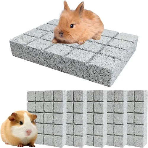 Vista 11 de Hamiledyi 2 almohadillas rascadoras de conejo, almohadillas para moler lava, almohadillas para pies de animales pequeños, juguetes para masticar