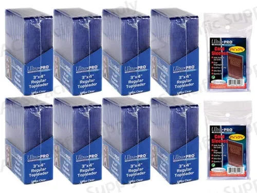 Vista 2 de 200 ULTRA PRO compartimiento superior estándar + 200 fundas