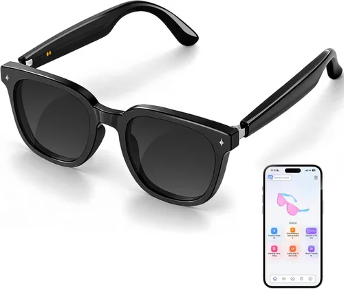 Vista 10 de Gafas inteligentes Bluetooth para hombres y mujeres, gafas AI con música de oído abierto