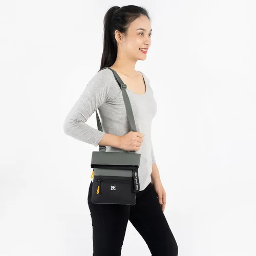 Vista 3 de Sherpani Pica, bolso cruzado pequeño, de nailon, bolso cruzado ligero, bolso cruzado para mujer, Juniper