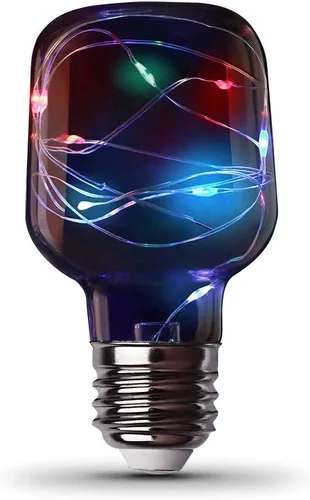 Vista 8 de Feit Electric FY/G25/SW/CR/LED 1W Bombilla LED G25 de Vidrio de Grieta de Hadas Mágica Decorativa, 12.4 cm x 7.9 cm, Luz Blanca Suave de 2700K