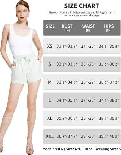 Vista 4 de ALGALAROUND Body sin mangas para mujer, cuello redondo, sin mangas, con doble forro