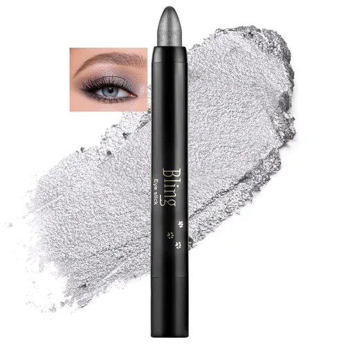 Vista 22 de Boobeen Sombra de ojos en barra impermeable con lápiz de sombra de ojos en crema brillante, kit de maquillaje de ojos con purpurina fácil de usar
