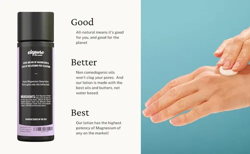 Vista 7 de Loción para dormir de magnesio con lavanda y melatonina, crema de noche de aplicación tópica, alta potencia, materiales orgánicos, tamaño grande