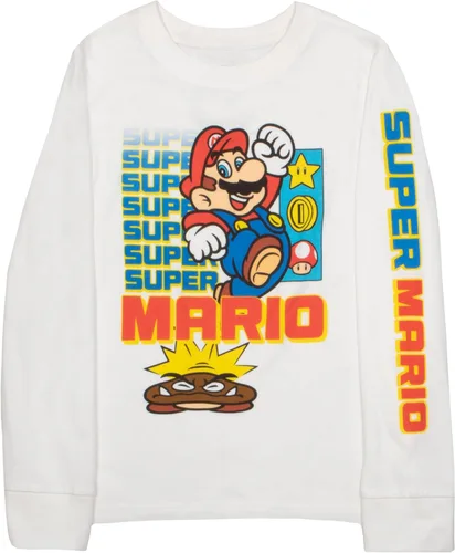 Vista 4 de Nintendo Kids Super Mario Bros Mario & Luigi Boys Long Sleeve 2-Pack T-Shirt Bundle Set for Boys