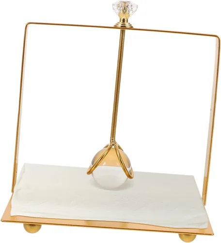 Vista 5 de Square Metal Napkin Holder for Table Elegant Rustic Napkin Dispenser Decorative Design for Dining Room Kitchen Hotel for