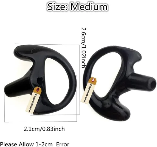 Vista 2 de Lsgoodcare 24 piezas de repuesto Earmold oreja izquierda para radio bidireccional tubo acústico auricular – Auriculares de silicona Walkie Talkie