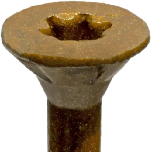 Vista 5 de Tornillo Torx/Star de madera de estrella dorada extra largo de 14 x 5 pulgadas (1 libra – 30 aprox. de tornillo) – Tornillos de madera multiusos