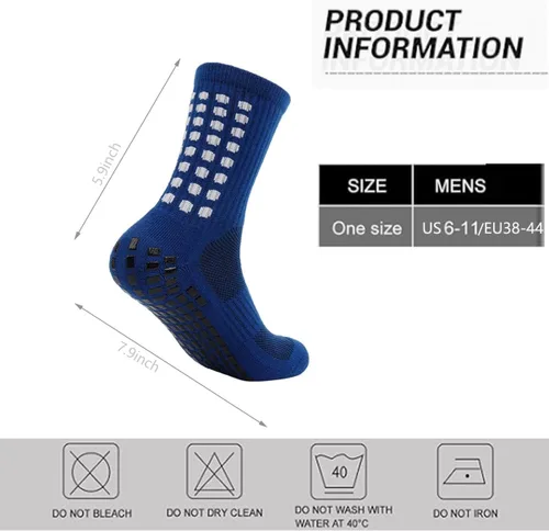 Vista 7 de Barrlves 12 pares de calcetines de fútbol para hombre, calcetines de agarre coloridos antideslizantes para deportes, fútbol, baloncesto, hospital