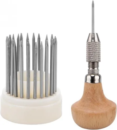 Vista 7 de Kit de herramientas de cuentas de joyería de 24 piezas con mango de madera Herramientas de cuentas de metal