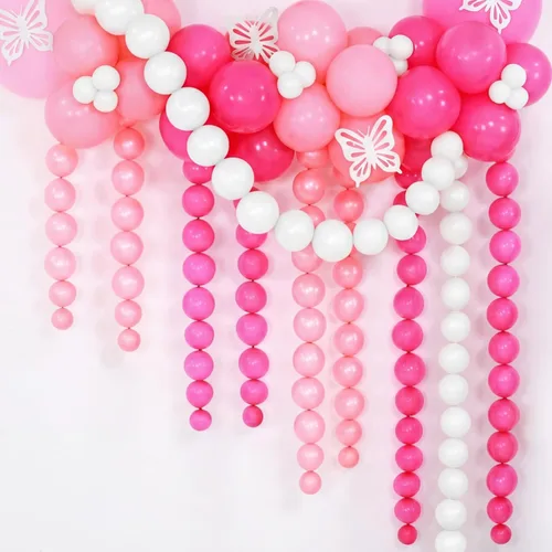 Vista 22 de 100 globos de látex, 10 pulgadas, color negro Enlazable para guirnaldas de arcos rápidos, decoración de boda, cumpleaños, Pascua, no necesita