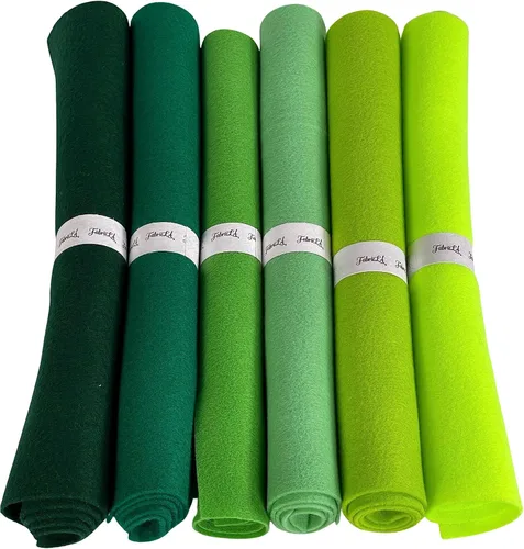 Vista 52 de FabricLA Hojas de fieltro acrílico para manualidades, cuadrados de fieltro precortados suaves de 4 x 4 pulgadas (3.9 in x 3.9 in), utiliza hojas