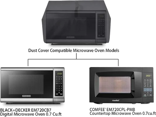 Vista 3 de Protector de funda para horno de microondas, tela de nailon, a prueba de polvo, protección para Black+Decker EM720CB7, horno de microondas digital