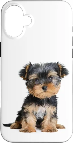 Vista 23 de Yorkie Puppy Portrait Cute Yorkshire Terrier Dog Lover - Carcasa para iPhone 17