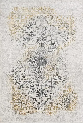 Vista 3 de Hauteloom Morriston - Alfombra tradicional para sala de estar, dormitorio, color gris, 2 x 3 pies