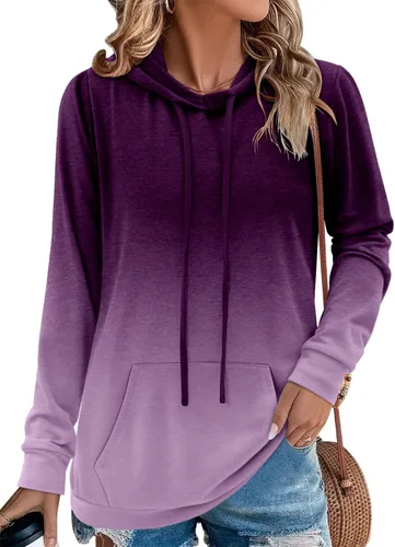 Vista 2 de onlypuff - Sudadera cálida con capucha y teñido anudado para mujer