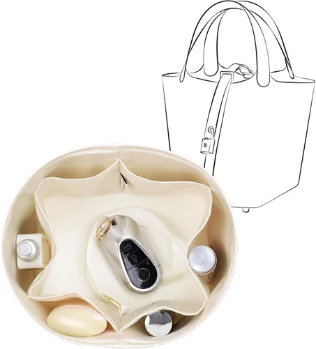 Vista 20 de Se adapta a Picotin 18 bolsas, inserto organizador de bolso de seda de alta calidad, suave al tacto y ligero, organizador de lujo con caja de regalo