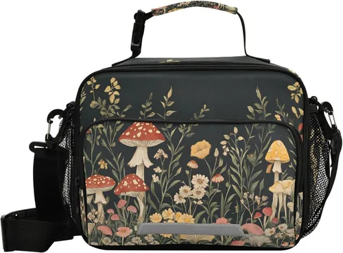 Vista 12 de MNSRUU Bolsa de almuerzo con aislamiento de astronauta espacial para mujeres, lonchera para hombre, con correa ajustable para el hombro, bolsa